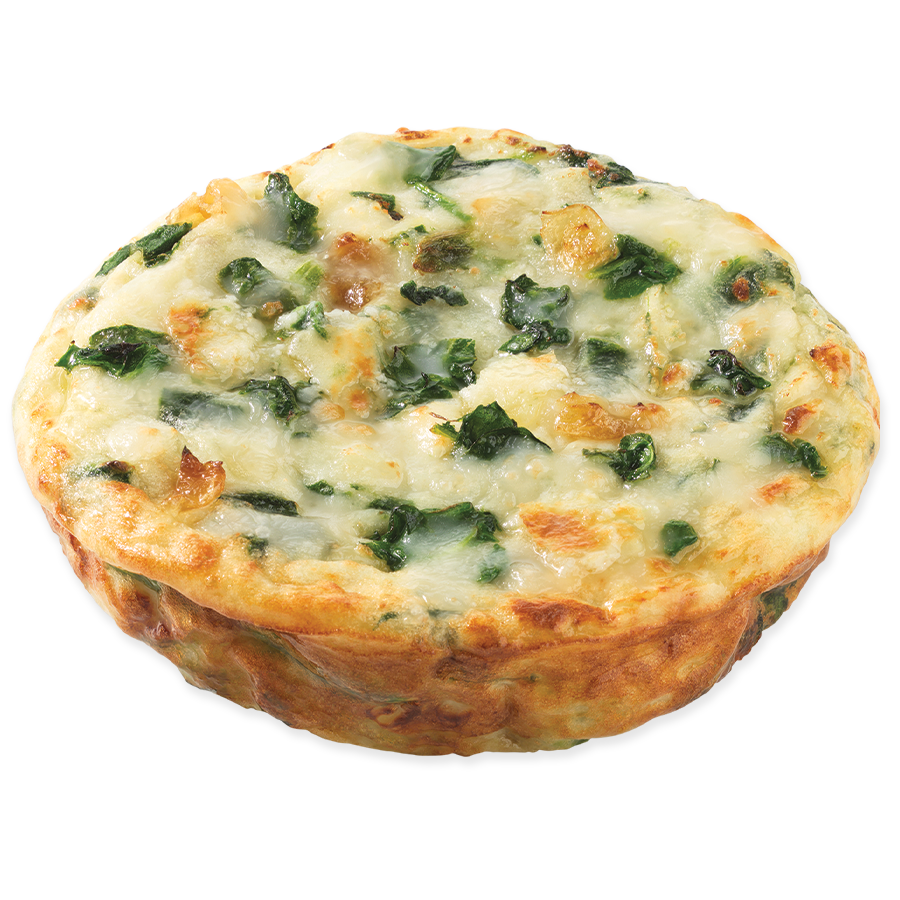 Egg White, Spinach, Ricotta & Caramelized Onion Crustless Quiche