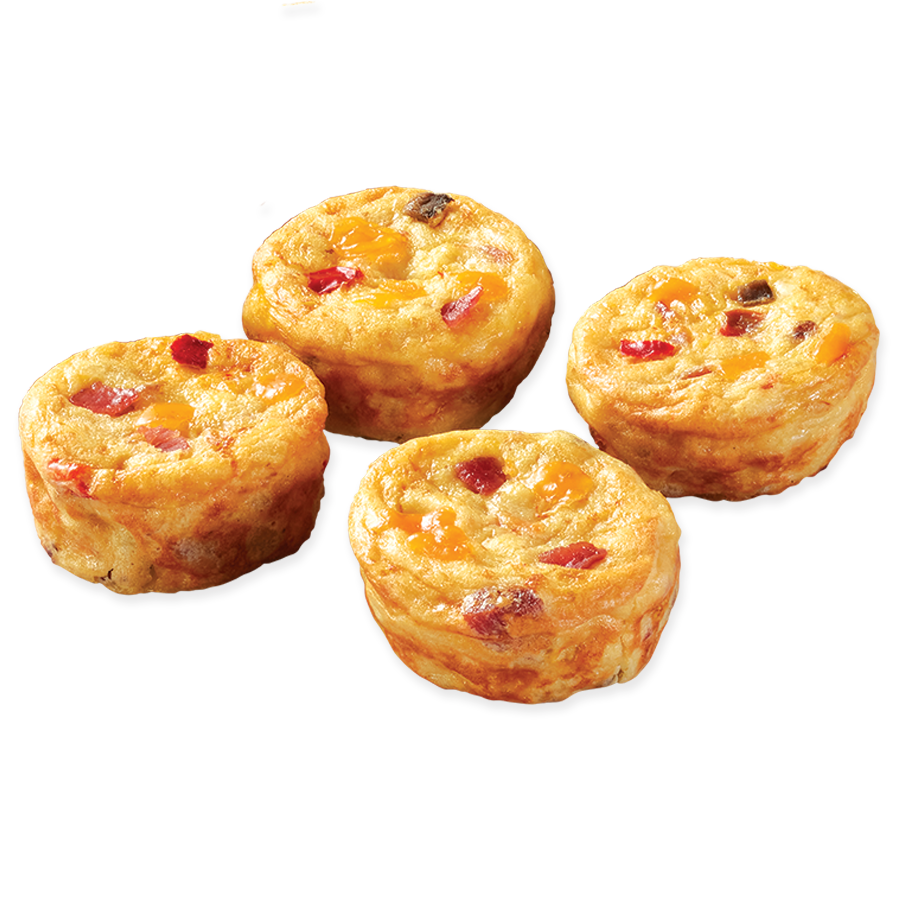Cheese & Bacon Mini Crustless Quiches