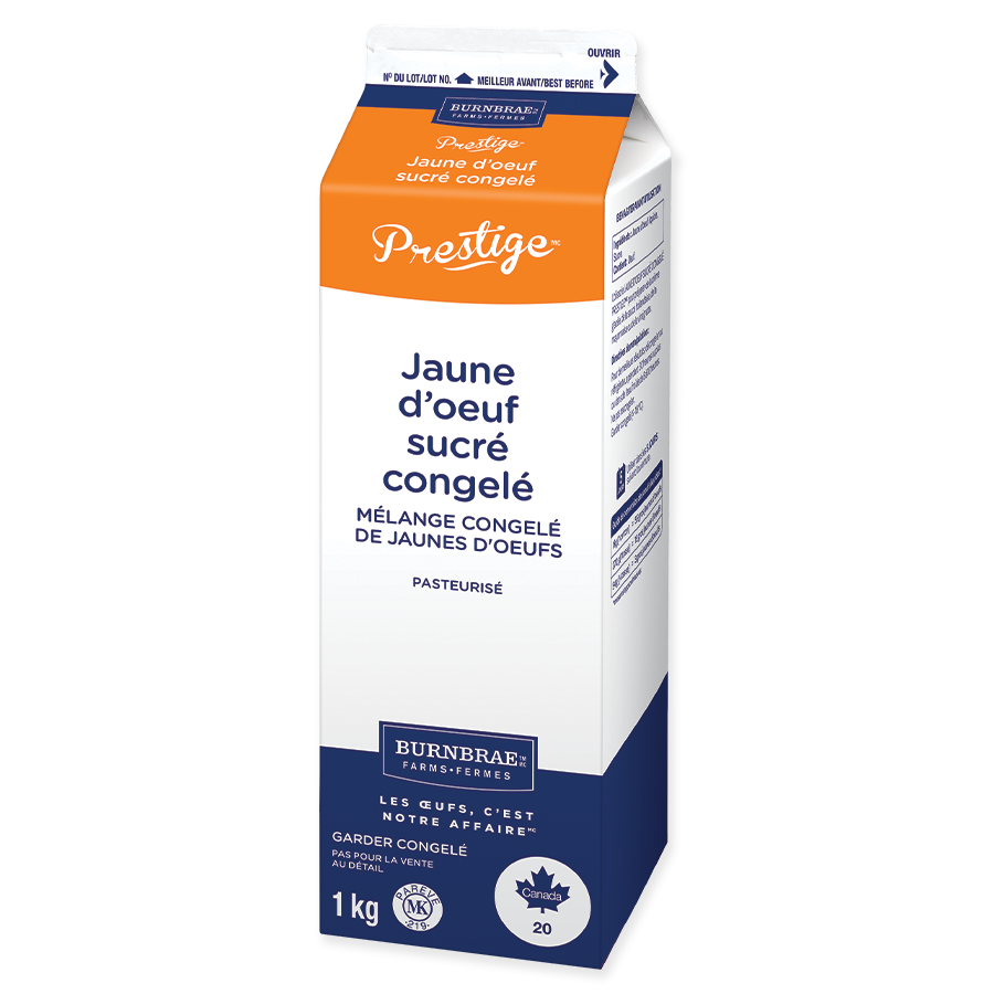 Jaune d’œuf sucré congelé